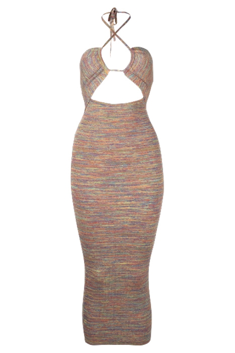 TONI RAINBOW DRESS GREEN MULTI 1