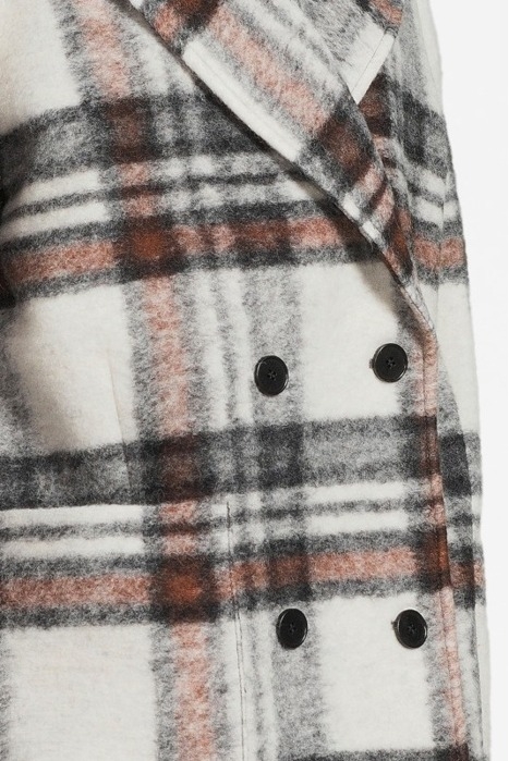 ESME CHECK COAT BLACK/WHITE/BROWN 4