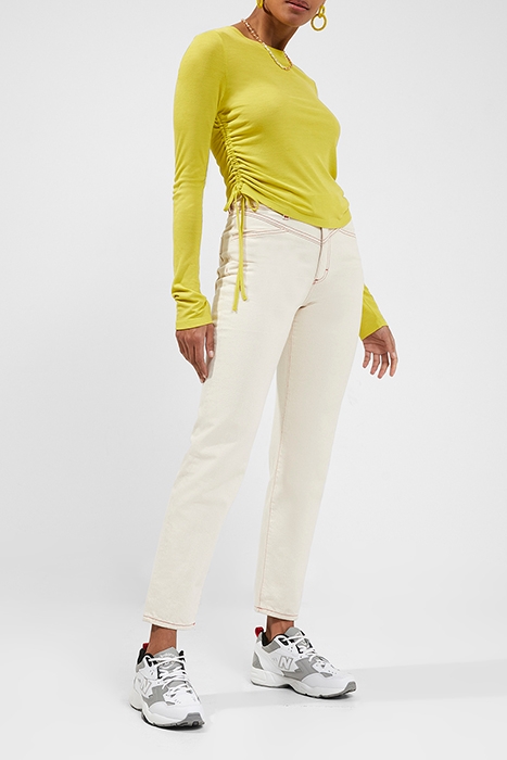 ZITO ORGNC HGH RISE STRT JEANS ECRU 1