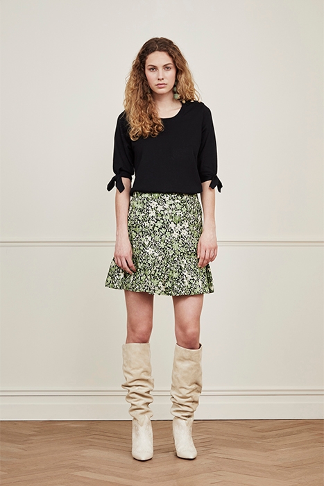 TILLY SKIRT BLACK/MOSS 1