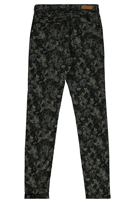 SKINNY HIGH WAIST JEANS WITH PRINT MILITARY OLIVE 2