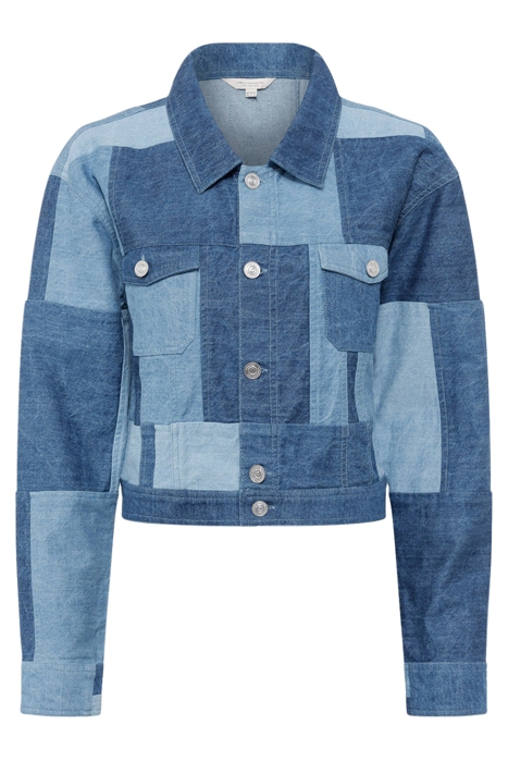 PATCHED DENIM CROPPED JACKET INDIGO PATCHED 4