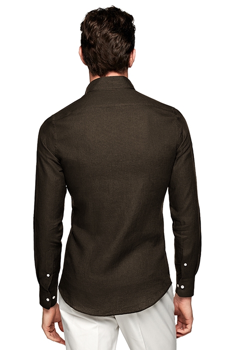 BROWN SLIM FIT SHIRT BROWN 2