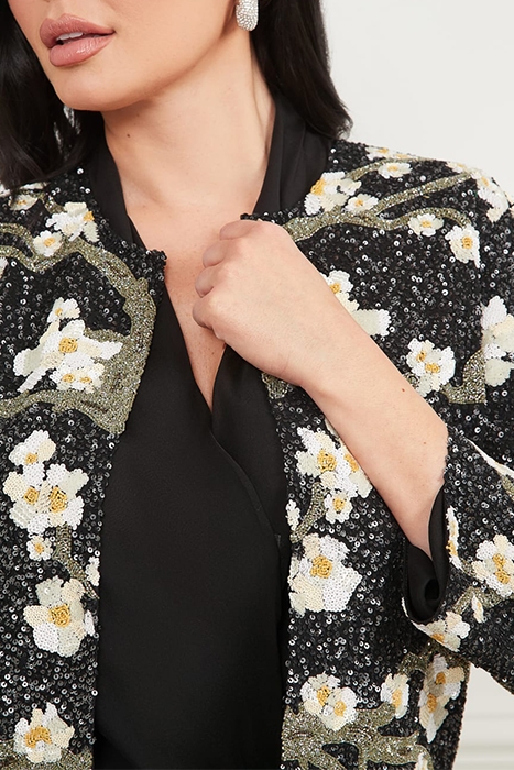 PRECIOUS EMBROIDERED JACKET BLOSSOM BLACK CAVE 4