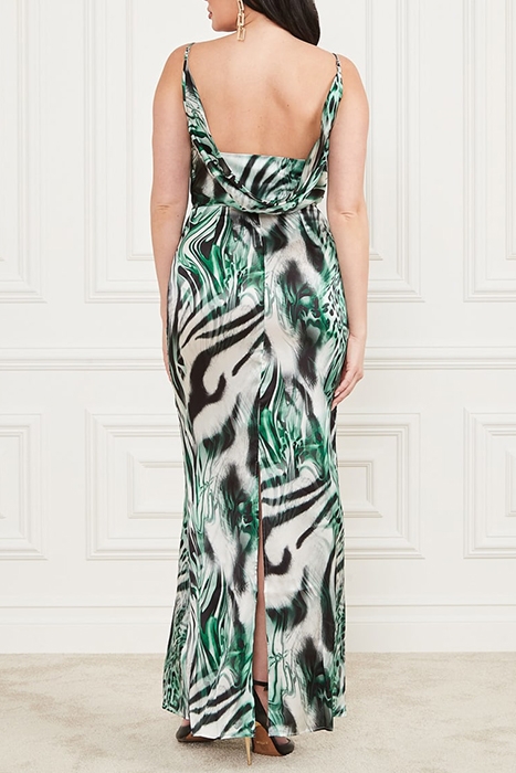 LUCKY CHARM MAXI DRESS FELINE FEELING PRINT 2