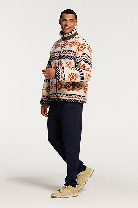 FLEECE JACKET PRINTED TORTILLA WHITE 3