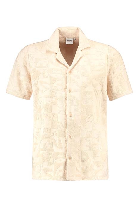 MEN TOWELING SHORTSLEEVE SHIRT ANGORA BEIGE 7