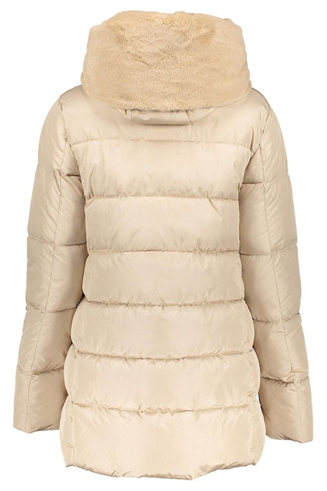 JACKET FAKE FUR HOOD ECO-AWARE SAND 4
