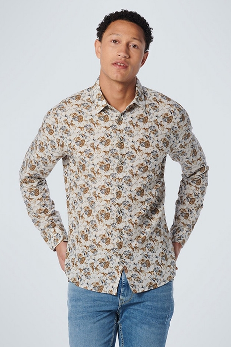 SHIRT ALLOVER PRINTED WITH LINEN OFFWHITE 1
