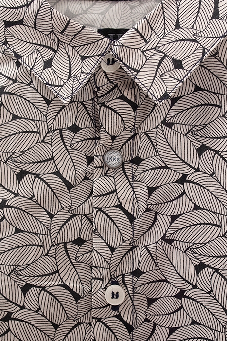 BOYS’ BLACK GRAPHIC LEAF PRINT SHIRT 4