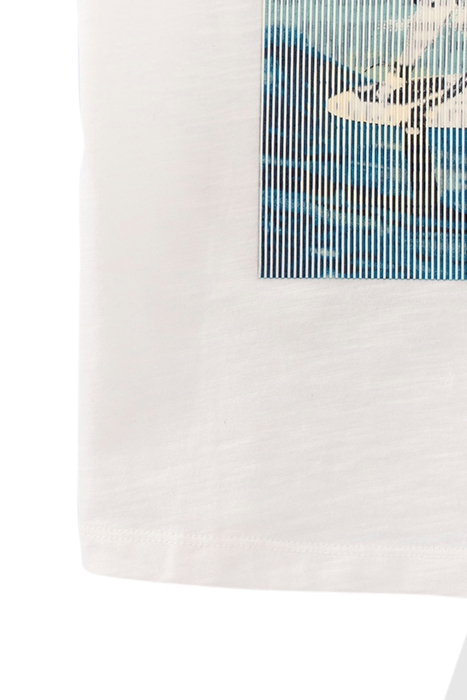 BOYS’ WHITE T-SHIRT WITH SURFER UNDER RUBBER STRIPES 6