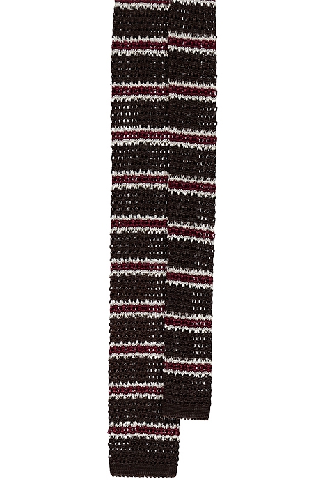 BROWN KNITTED TIE 2