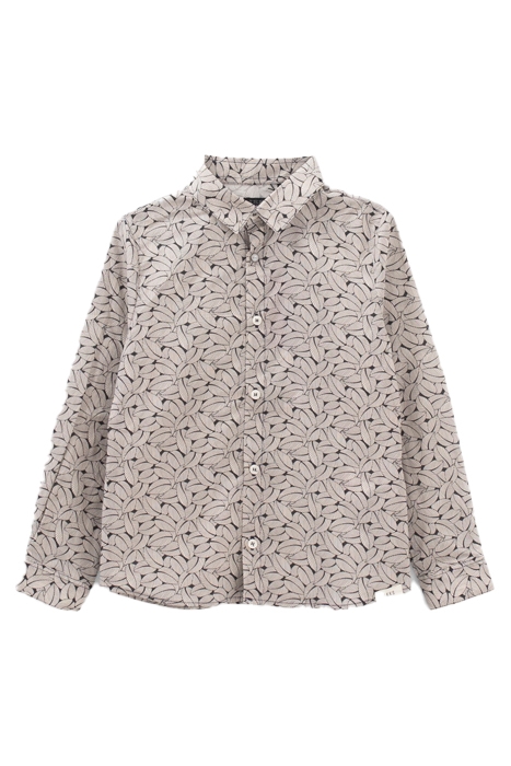 BOYS’ BLACK GRAPHIC LEAF PRINT SHIRT 1