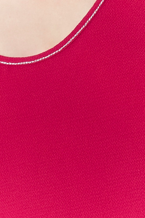 WOMEN'S CREPE TOP WITH SILVER TOPSTITCHING 5