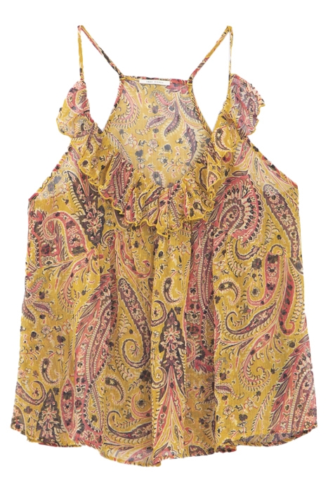 YELLOW PAISLEY SUMMER PRINT TOP 4