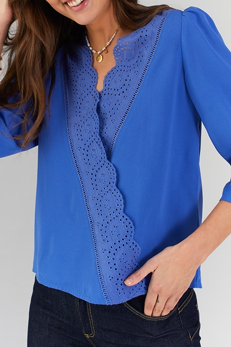 COBALT EYELET EMBROIDERY BLOUSE 3