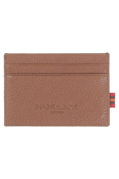 MONOGRAMMED LEATHER CREDIT CARD HOLDER NATURAL 1