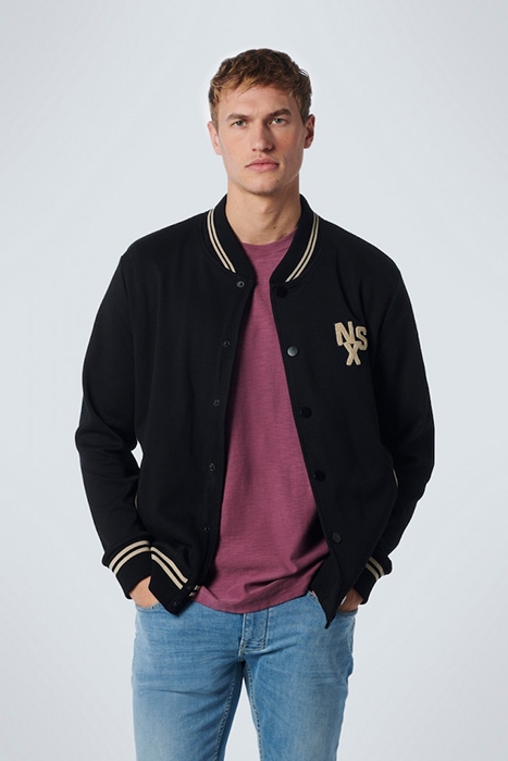 SWEATER FULL PRESSBUTTON BLACK 1