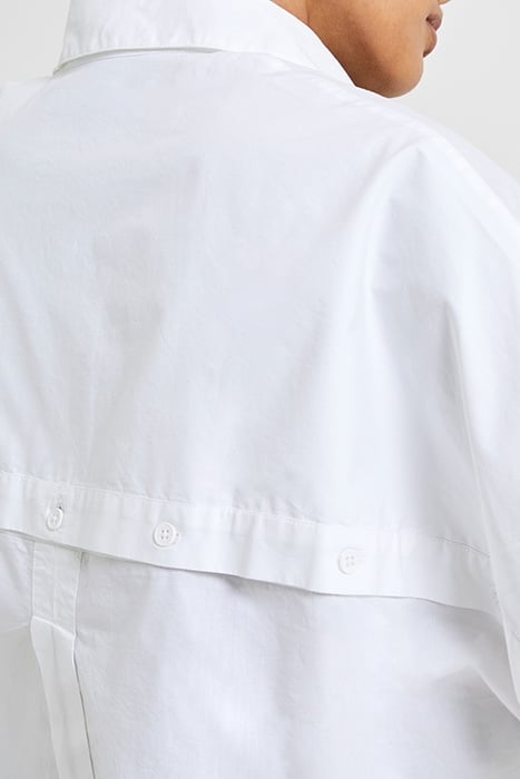 RHODES POPLIN BUTTON BACK SHIRT LINEN WHITE 5