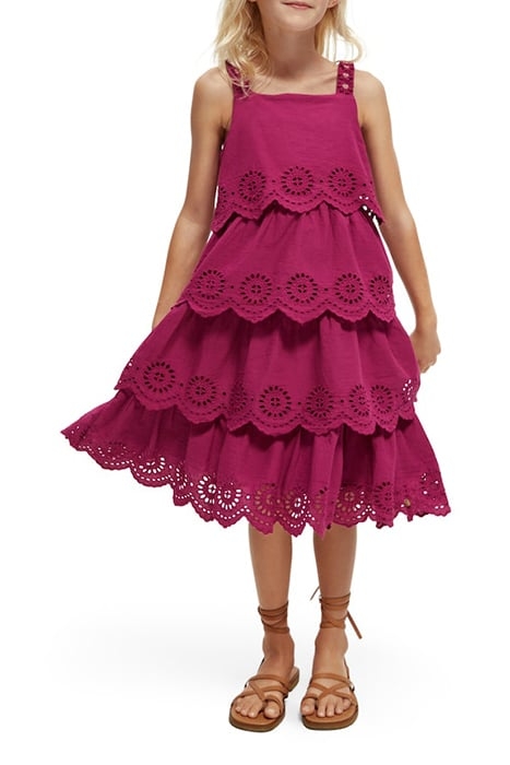 LAYERED BRODERIE ANGLAISE MIDI DRESS DAHLIA 6