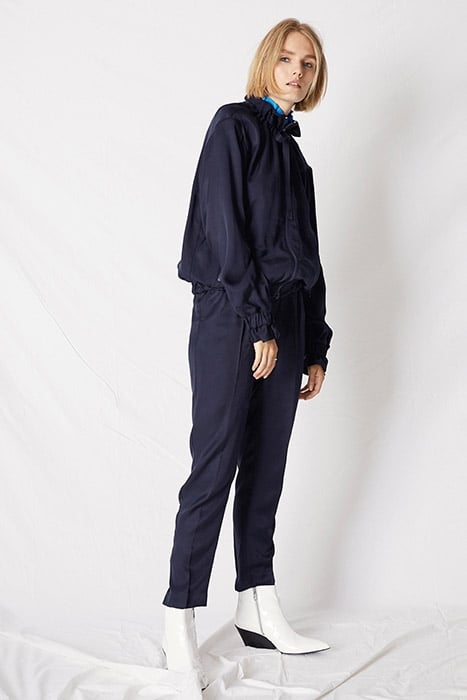 GATHER TROUSER DARK NAVY 2