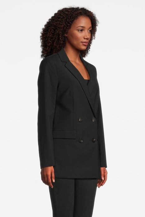 DOUBLE BREASTED TAILORED BLAZER BLACK 3