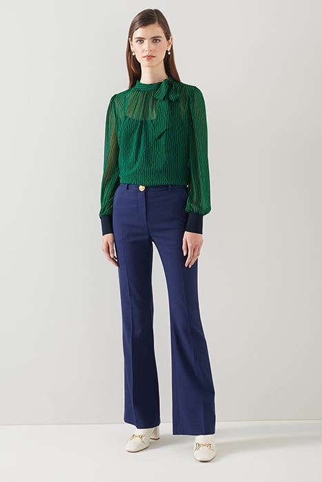 MARCY BLOUS GREEN/BLUE 2