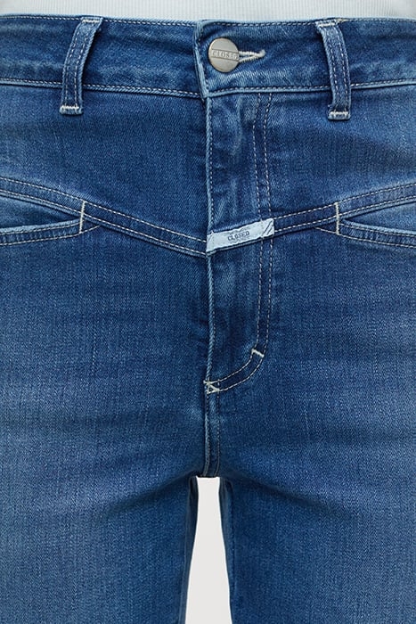 WOMEN PEDAL PUSHER JEANS MID BLUE 7