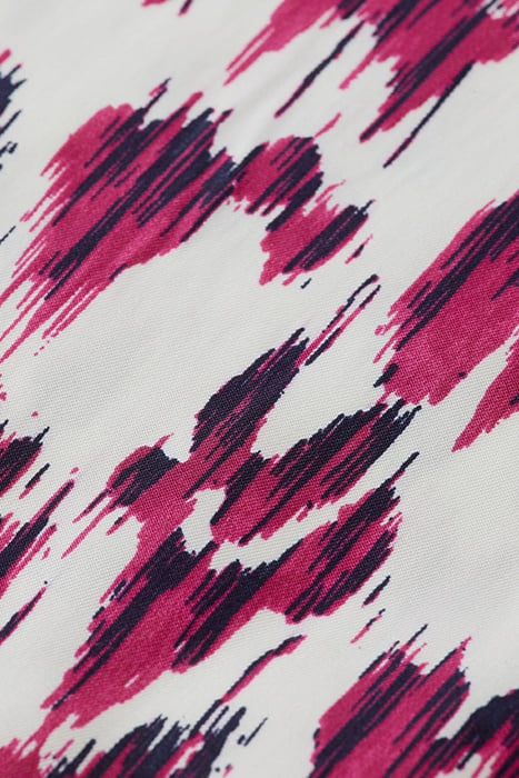 GIA - MID-RISE WIDE LEG PRINTED ELASTICATED TROUSERS BRUSHED 3