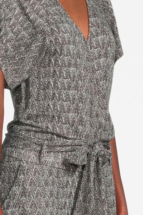 JUMPSUIT FINE GRAPHIC PRINT BLACK AND WHITE 5