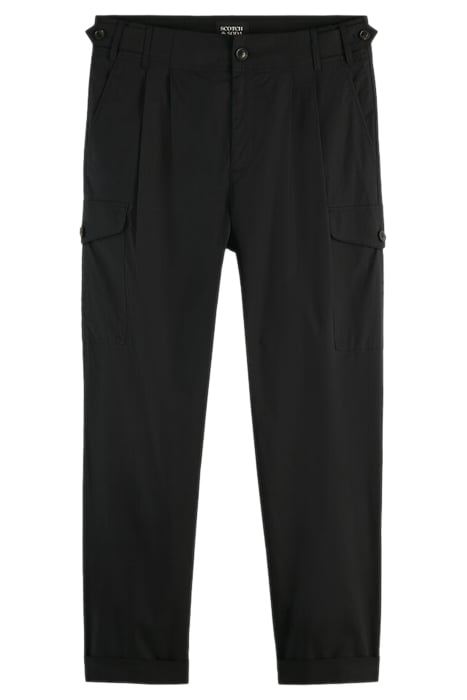 SEASONAL-FIT LIGHTWEIGHT POPLIN CARGO PANTS BLACK 1