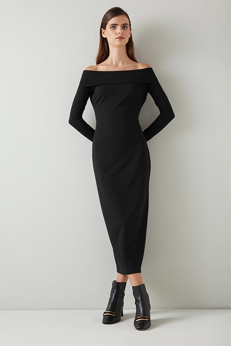 ODA MIDI DRESS BLACK 4