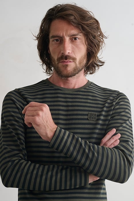 T SHIRT LM GREEN STRIPE 4