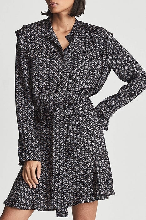 KERRY-NON PRINT FLIPPY MINI DRESS 1