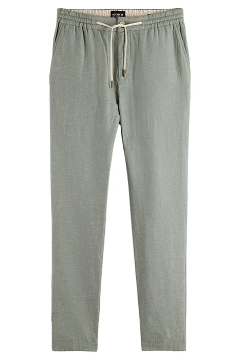 WARREN COTTON/LINEN TWILL JOGGER ARMY 1