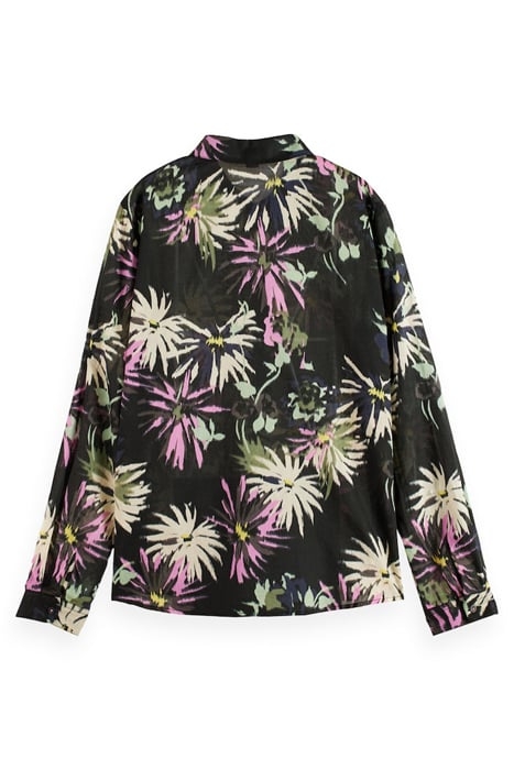 PRINTED REGULAR FIT SHIRT ASTER BLACK 2