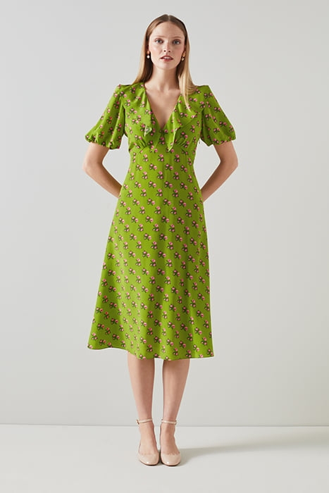 EDELINE MIDI DRESS LIME 5