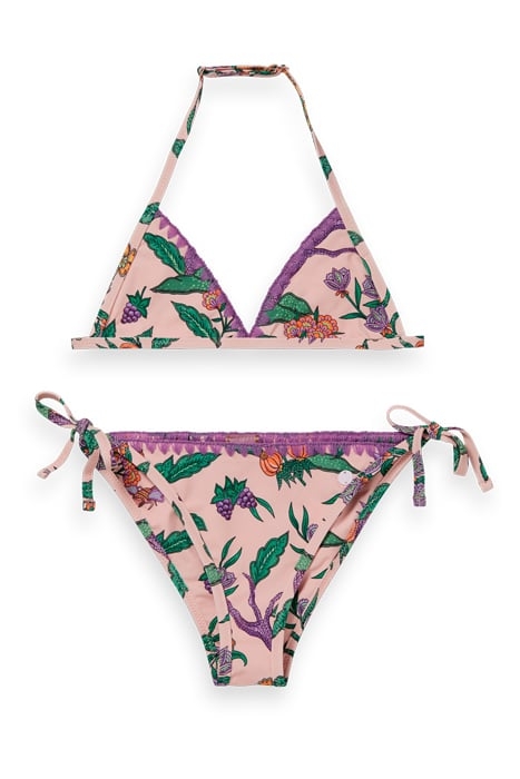 ALL-OVER PRINTED CROCHET EDGE BIKINI FLOWER GARDEN 1