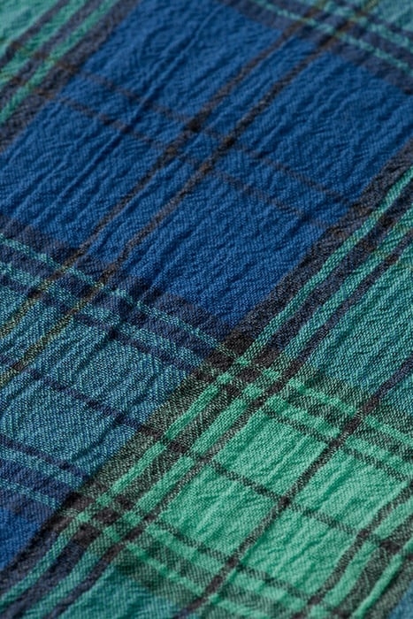 REGULAR-FIT CHECKED SEERSUCKER VOILE SHIRT COMBO A 7