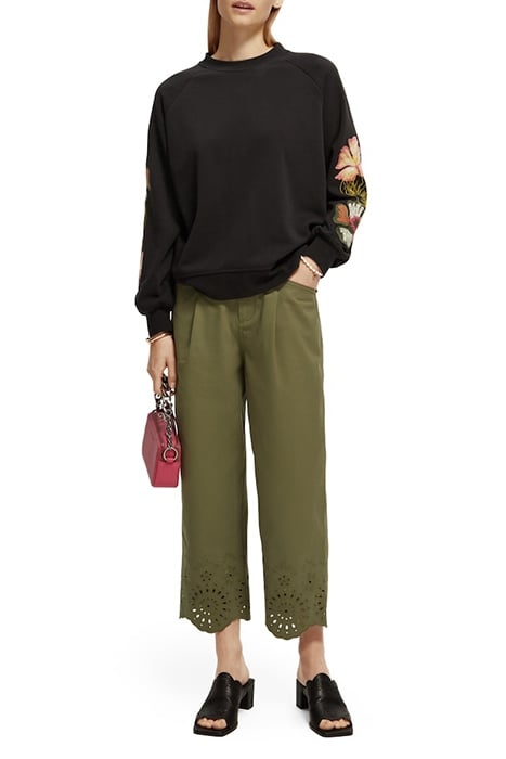 LOU - MID RISE STRAIGHT LEG ANKLE LENGTH UTILITY PANTS OLIVE 4