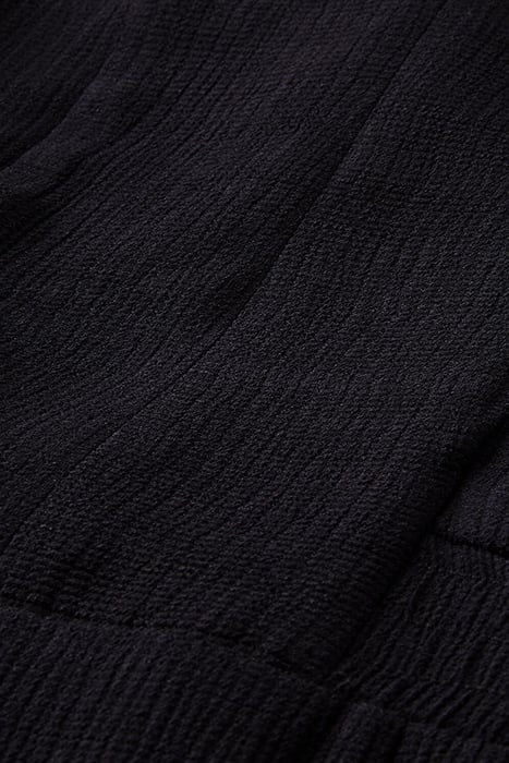 MIDI- LENGTH PANELED DRESS WITH GATHERING DETAILS BLACK 3