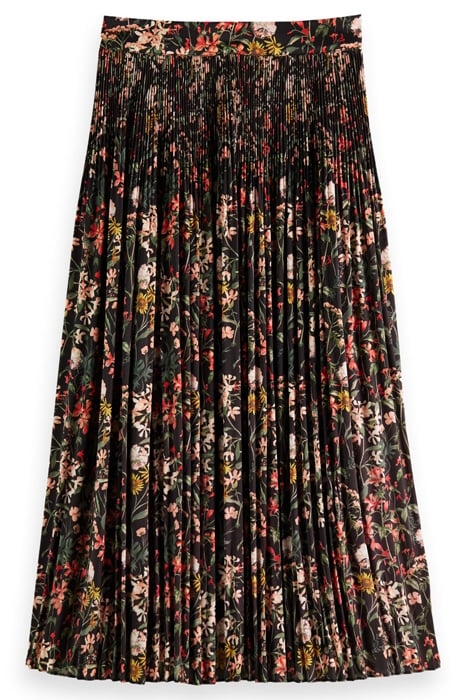 PLEATED PRINTED MAXI SKIRT IN RECYCLED POLYESTER MEADOW DEEP 2