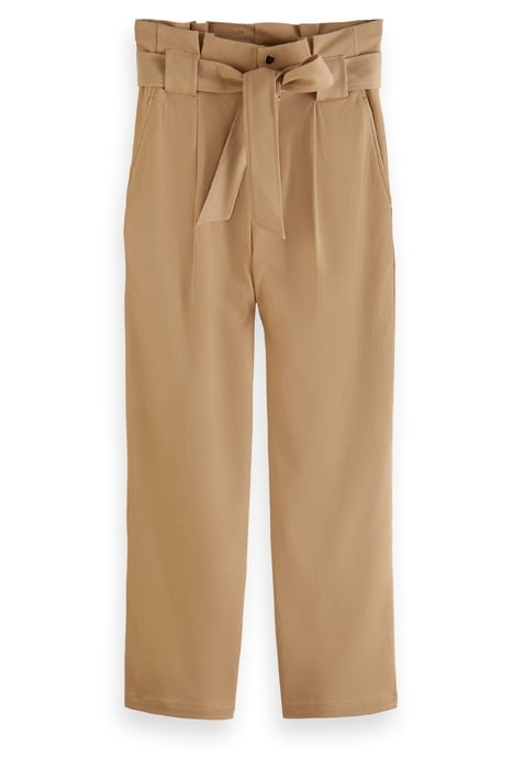 DAISY - HIGH RISE STRAIGHT LEG PAPERBAG TROUSERS TRAVERTINE 1