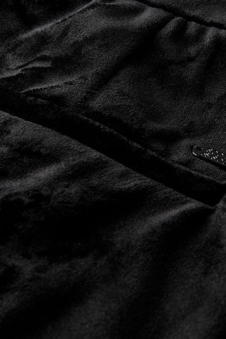 VELVET HIGH-RISE FLARED TROUSERS BLACK 3