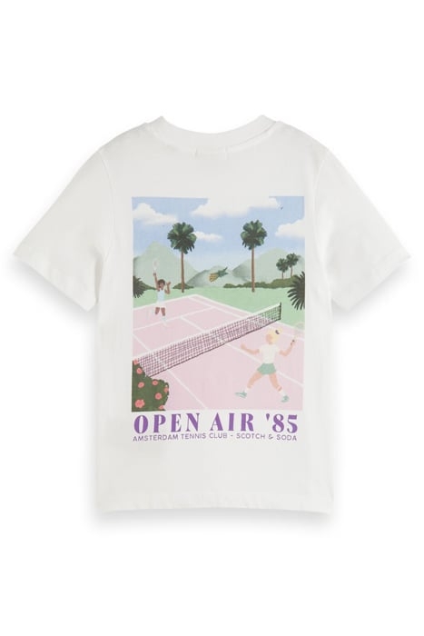 REGULAR-FIT TENNIS ARTWORK T-SHIRT WHITE 2