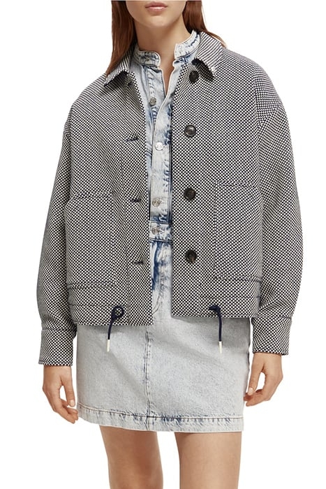 BOUCLÉ SHIRT-JACKET NAVY 3