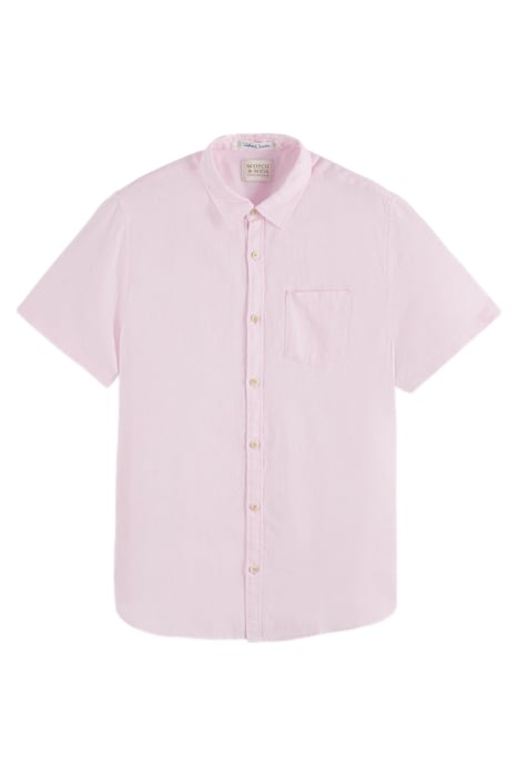 SHORT SLEEVE LINEN SHIRT ROSE 1