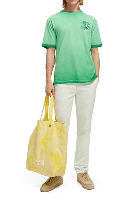 COLD DYE TEE WITH CHEST ARTWORK AMAZON GREEN 3