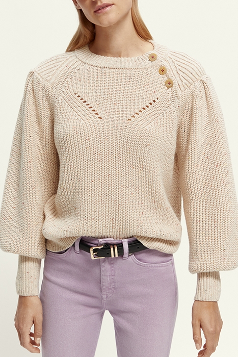 NEPPY YARN PULLOVER WHITE SAND 2