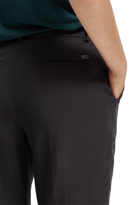 LOWRY - MID RISE SLIM LEG DRAPEY PANTS CHARCOAL 8